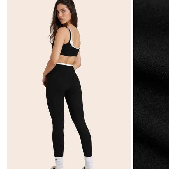 SET ACTIVE CLOUD CONTROL CONTRAST LEGGINGS OCRA BLACK WHITE XS - Picture 2 of 6